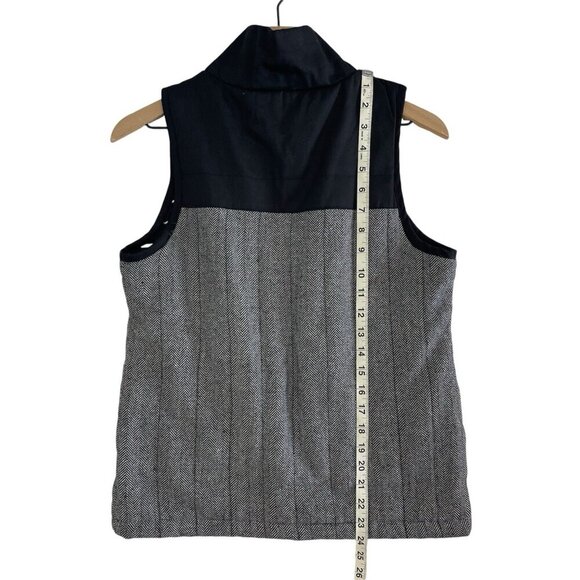 Kentucky Wildcats Vest Womens S Full Zip Black Gray Quilted Herringbone Preppy - Picture 16 of 16